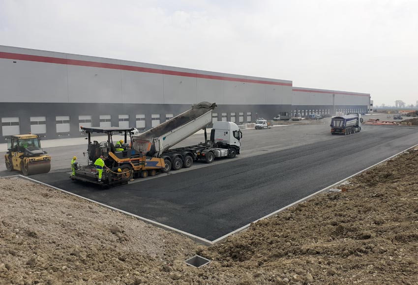 Lavori presso il Polo logistico di Landriano